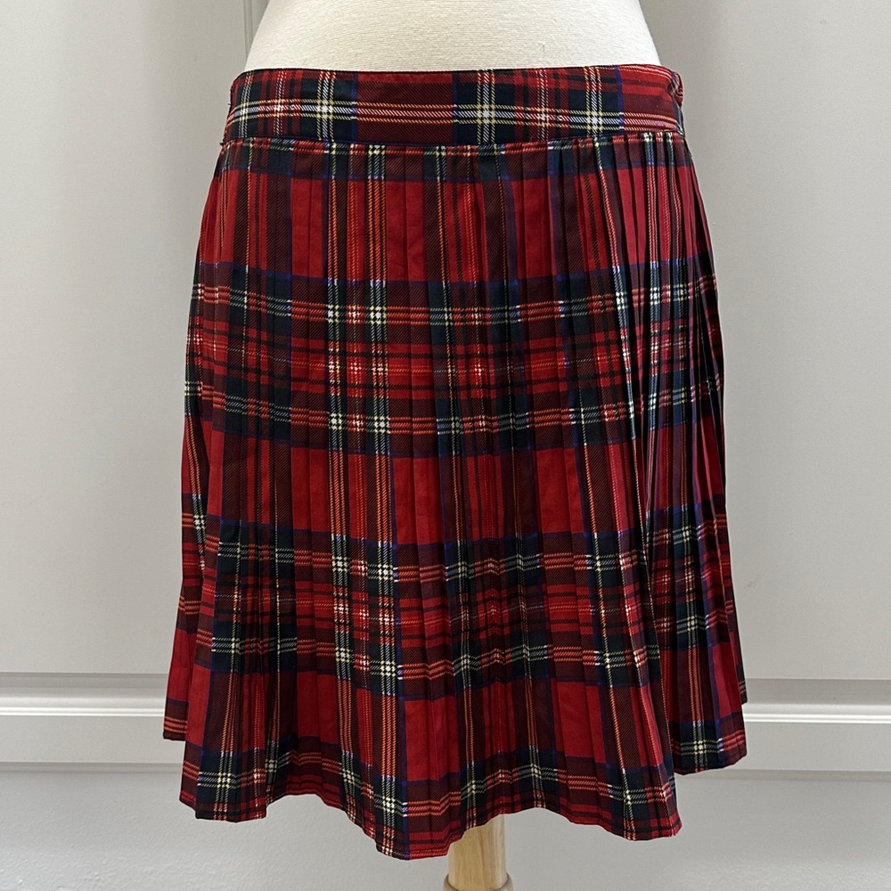 Adam Levine Collection Red and Black Plaid Mini Skirt